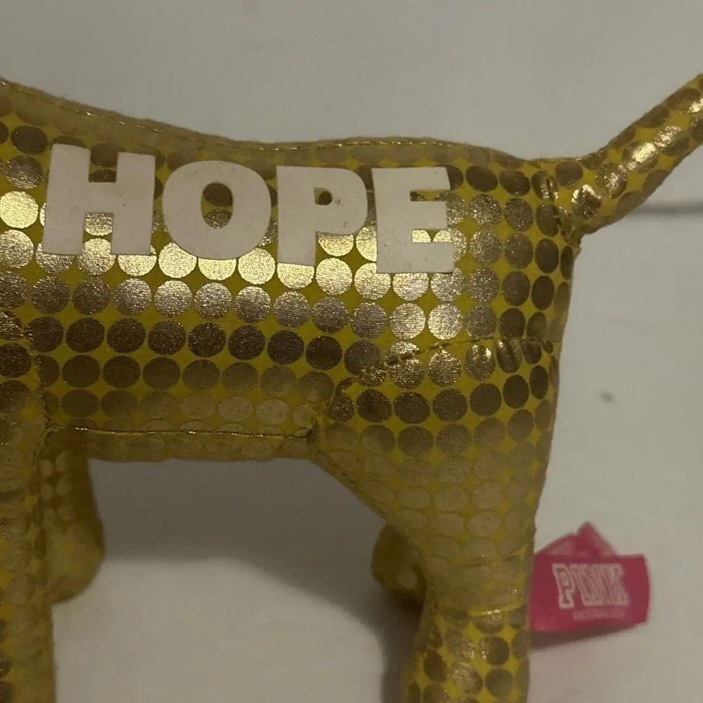 Gold Victoria Secret Decorative Dog Figurine small
